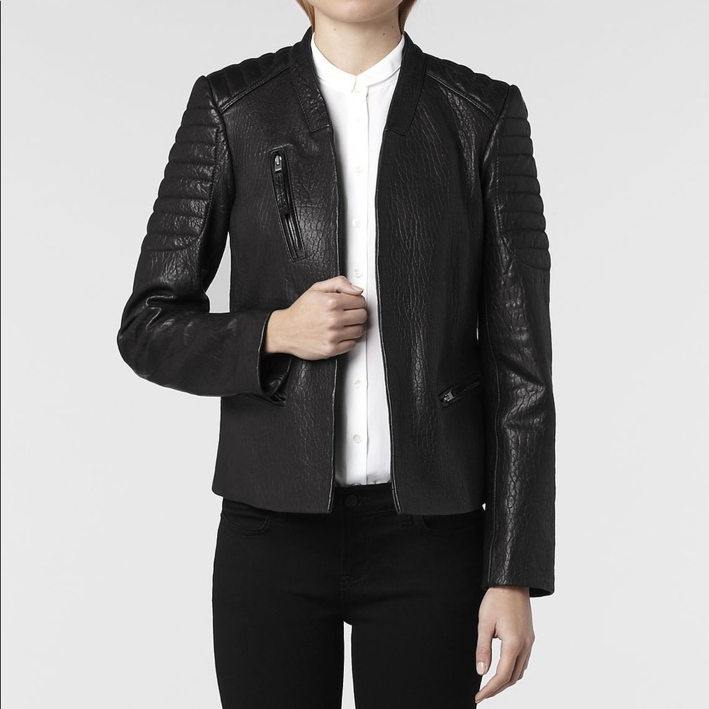 AllSaints leather blazer style Marin biker jacket